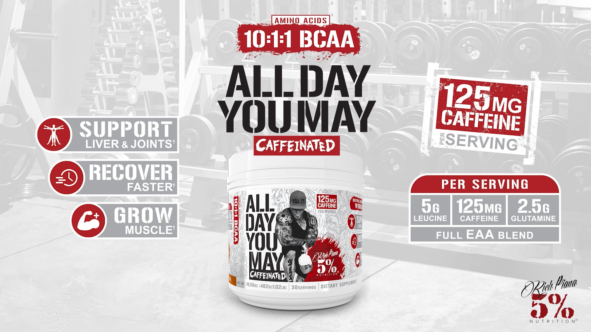 All Day You May Caffeinated - 10:1:1 BCAA Product Explainer