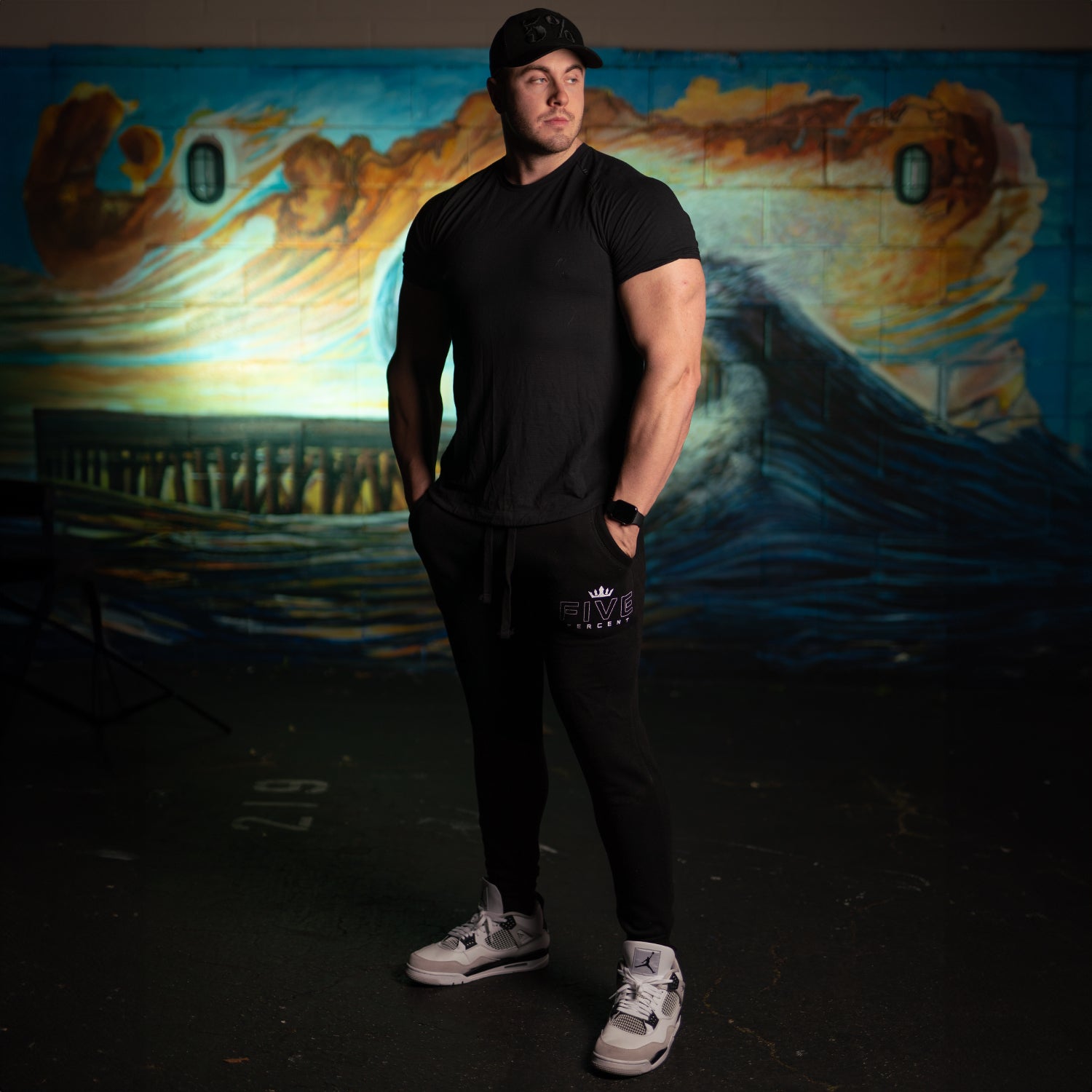 Five Percent Crown, Joggers with White Lettering