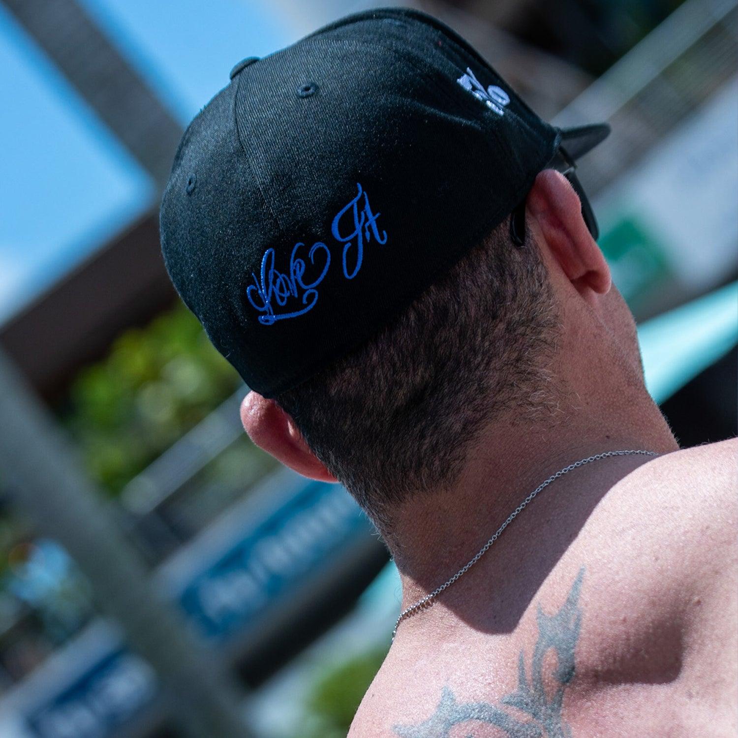 Love It Kill It, Black Hat with Blue Lettering