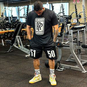 5150 Black Shorts with White Lettering