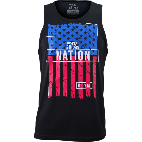 5% Nation Flag, Black Tank Top