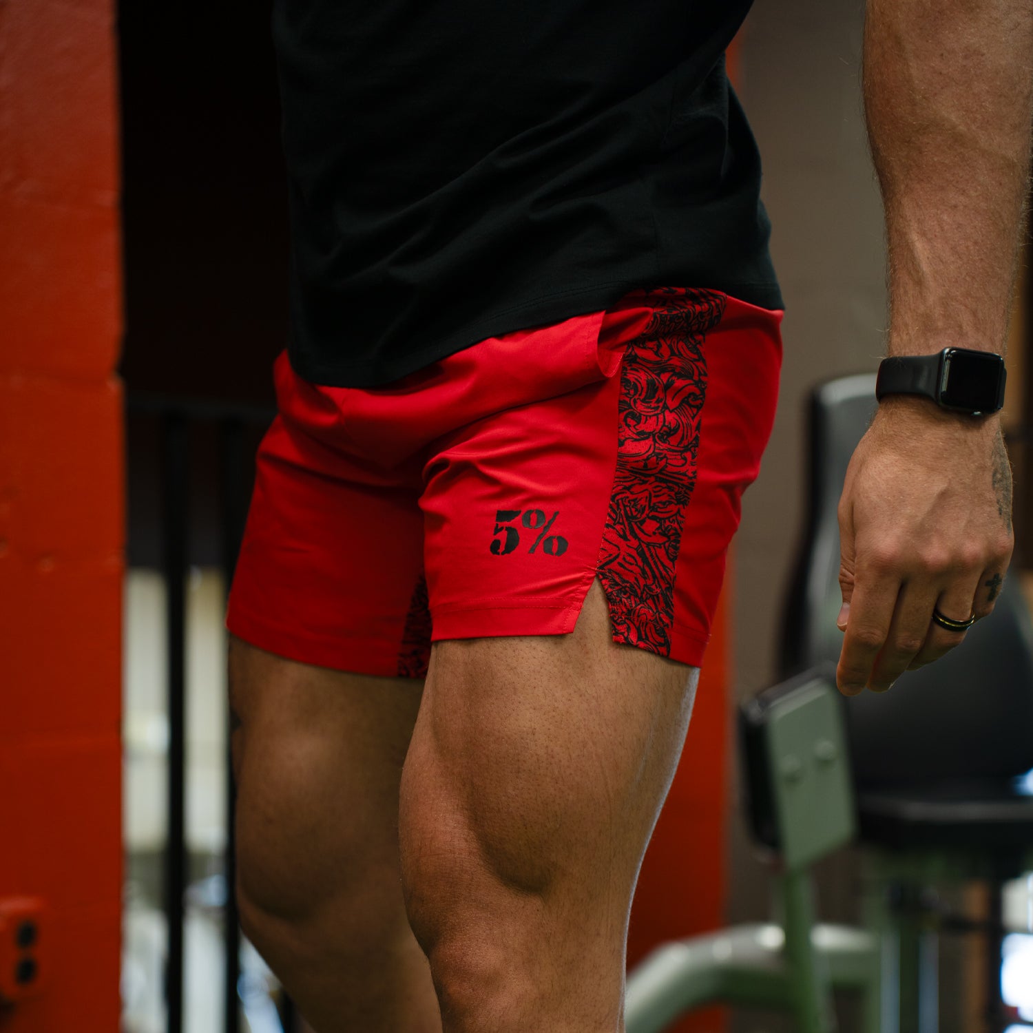 5% Red Lifting Shorts - 5% Nutrition