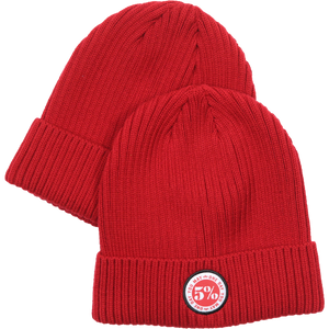 One Day You May Red Beanie with Patch - 5% Nutrition