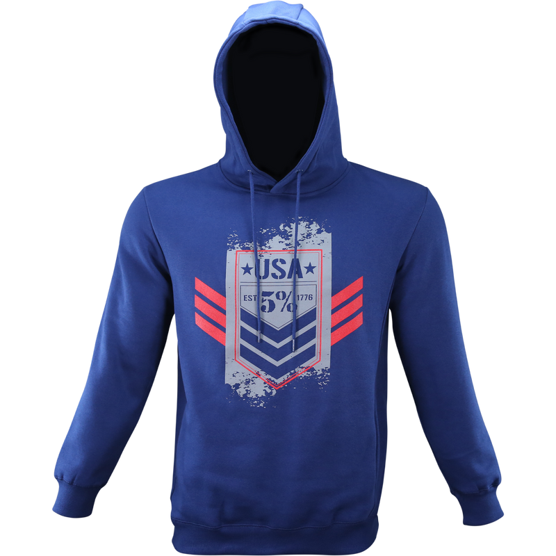 USA Flag, Navy Pullover Hoodie