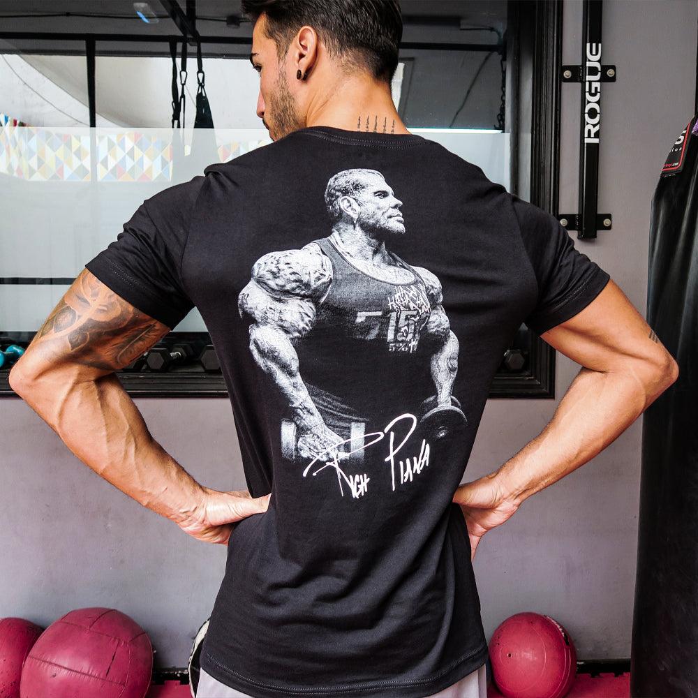 Rich Piana, Black T-Shirt with White Lettering - 5% Nutrition