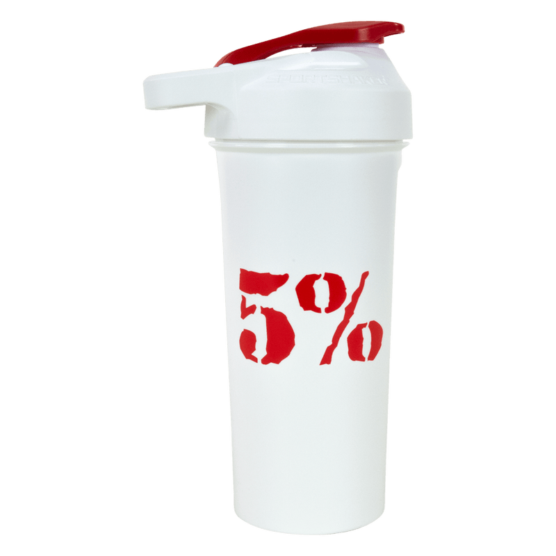 5% 20oz Shaker Cup (White/Red)