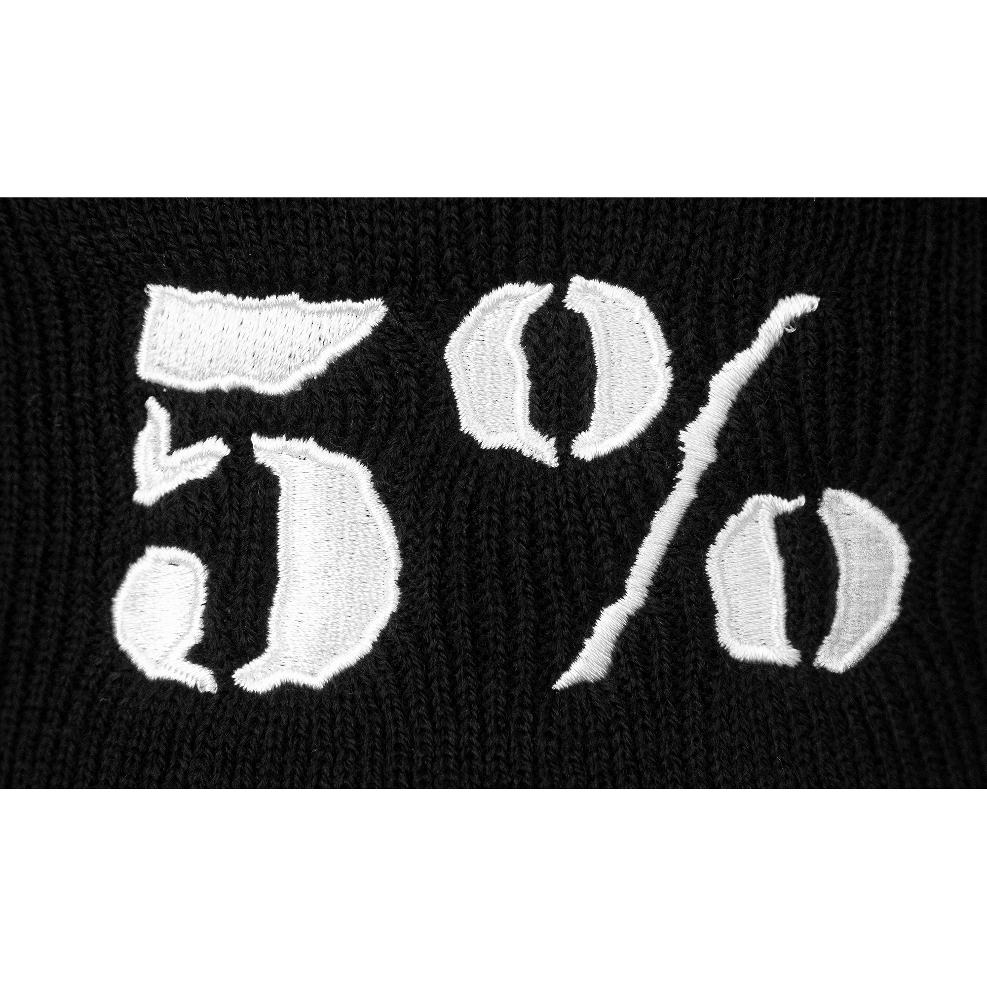 5% Black Beanie with White Lettering - 5% Nutrition