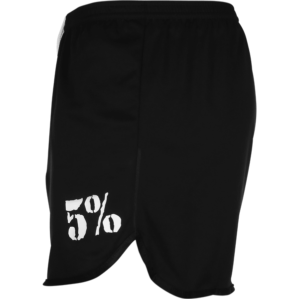 5% Black Running Shorts with White Lettering - 5% Nutrition