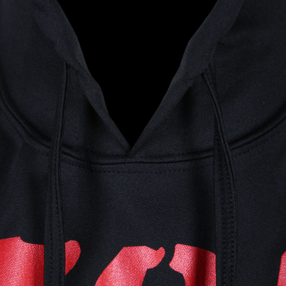 5% Black Stringer Hoodie with Red Lettering - 5% Nutrition