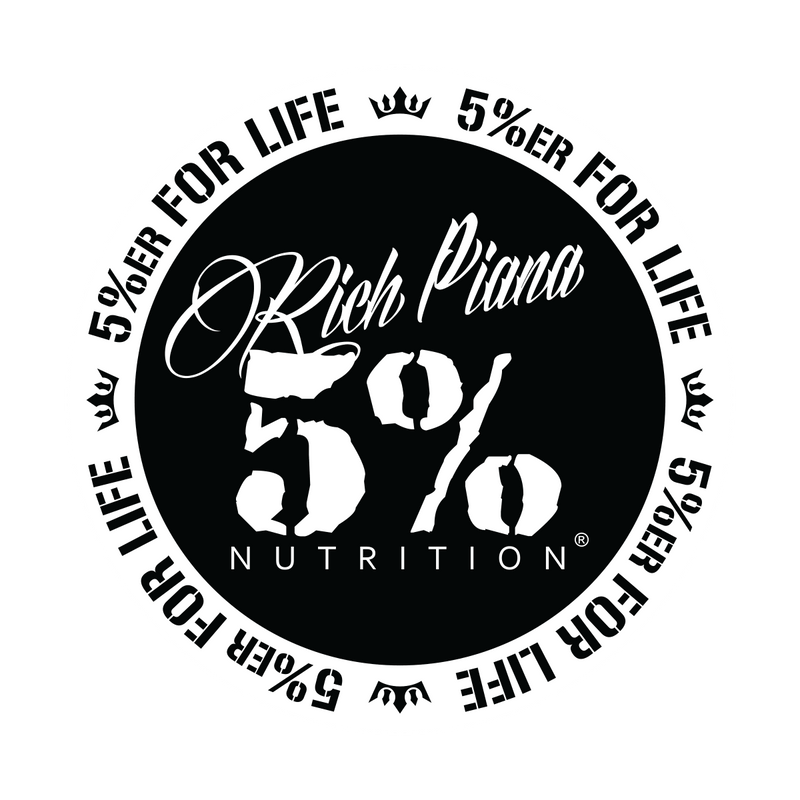 5% Brand Decal feat. 5%ER FOR LIFE Border | 4-Inch Round (Black)