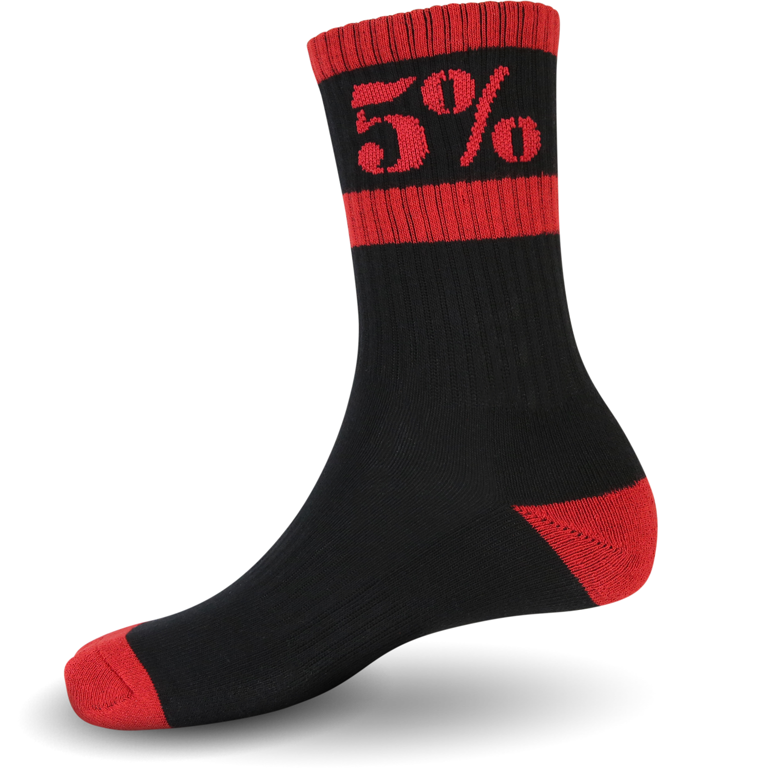 5% Red Crew Socks - 5% Nutrition