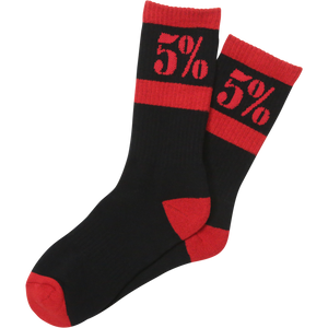 5% Red Crew Socks - 5% Nutrition