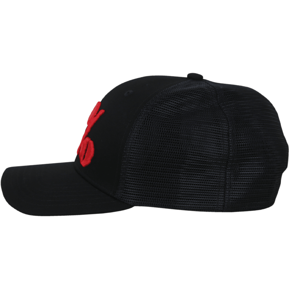 5% Trucker Hat, Black Hat with Red Lettering - 5% Nutrition