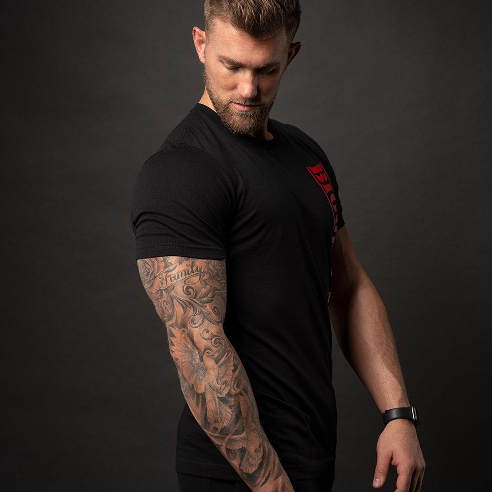 Bigger By The Day, Black T-Shirt with Red Lettering - 5% Nutrition