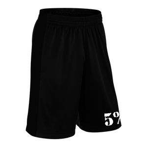 HUSTLER, Black Shorts with White Lettering - 5% Nutrition