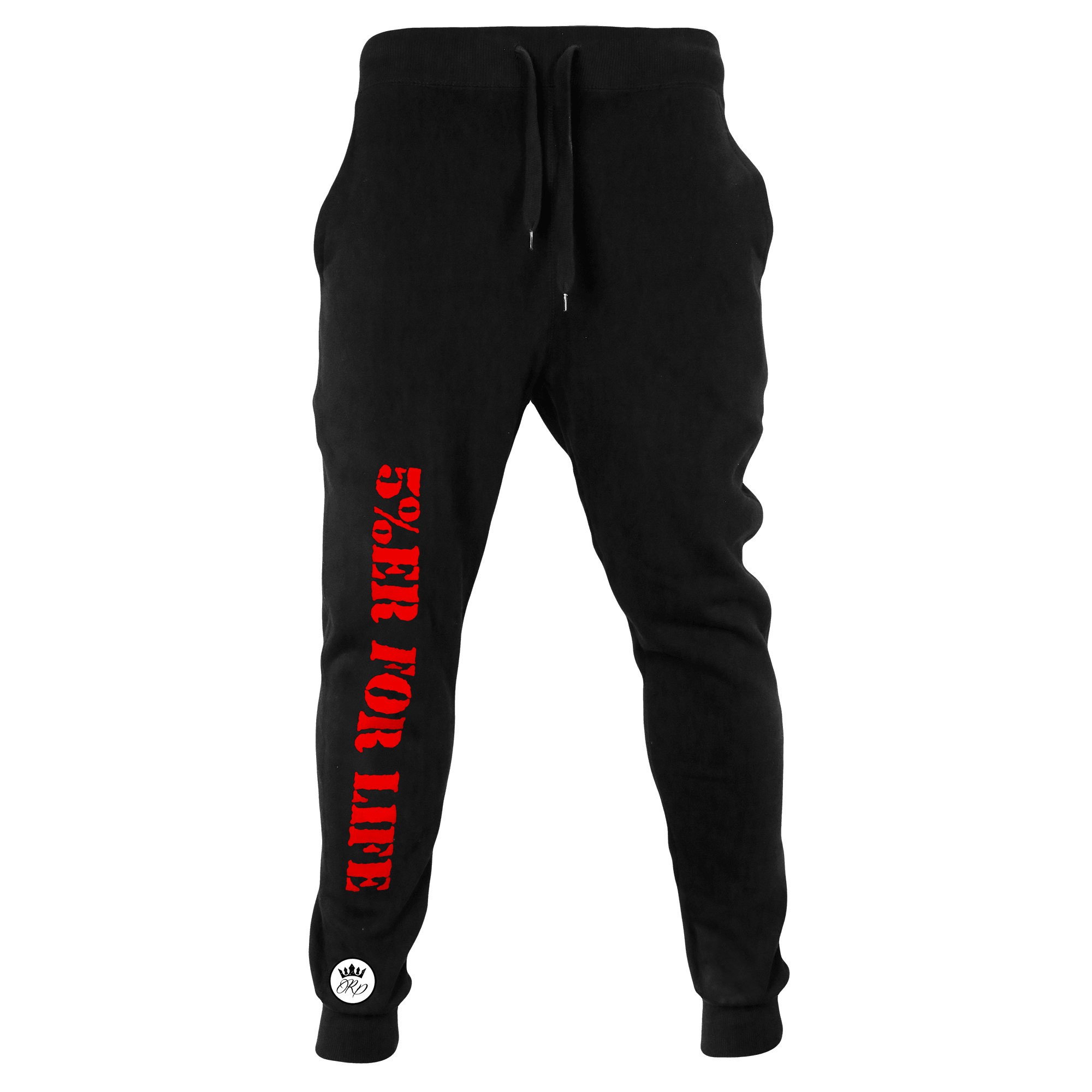 5%ER FOR LIFE, Black Joggers with Red Lettering - 5% Nutrition