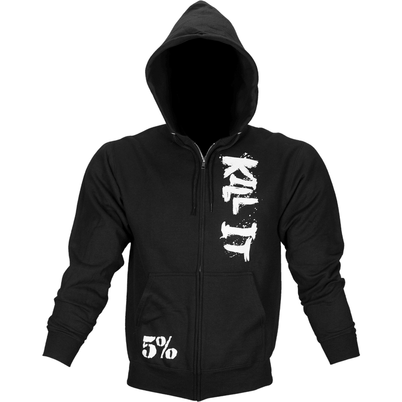 Kill It, Black Zip-Up Hoodie