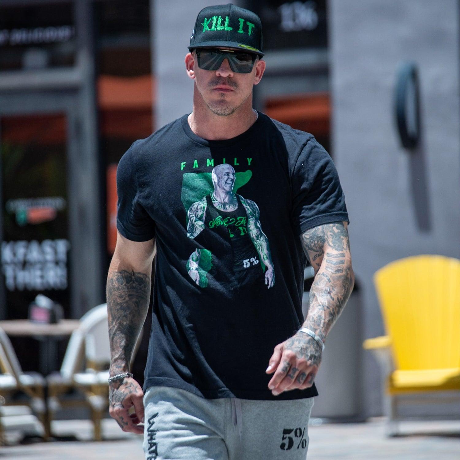 Love It Kill It, Black Hat with Green Lettering - 5% Nutrition